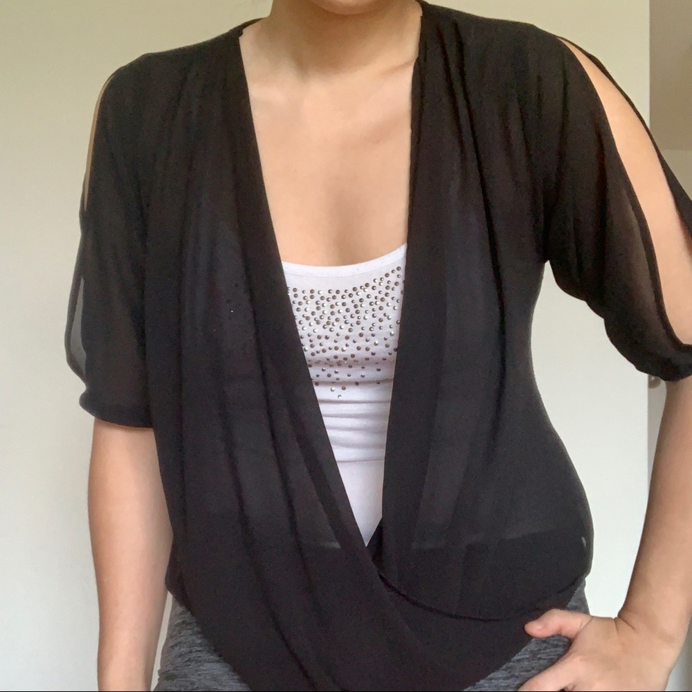 See-Through Top With Attached Sequined Tank